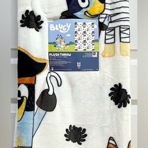 Bluey Halloween Mummy/Pirate Plush Throw Blanket